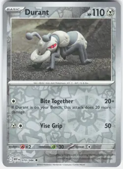 Durant 070/086 Uncommon White Flare Pokemon Reverse Holo Near Mint - Image 1