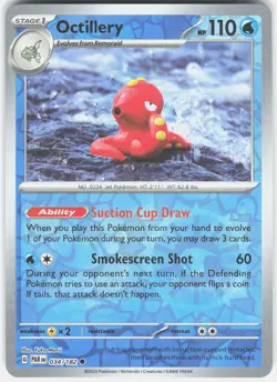 Octillery 034/182 Common Paradox Rift Pokemon Reverse Holo Near Mint - Image 1