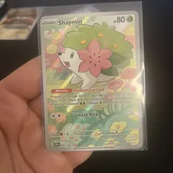 Pokemon TCG Shaymin 185/182 SV10 Destined Rivals IR Holo ENG - Image 1