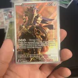 Pokemon TCG Zamazenta 201/182 Sv10 Destined Rivals Illus Rare Holo English - Image 1