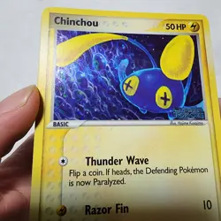 Pokemon CHINCHOU 52/115 Reverse Holo Stamped Unseen Forces NM - Image 3