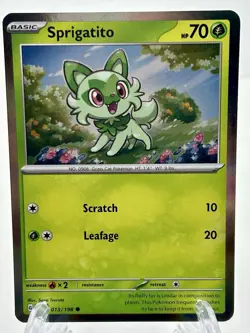 Pokemon TCG Scarlet & Violet - Sprigatito Holo Variant 013/198 - NM - Image 1