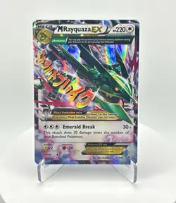 Pokemon TCG M Rayquaza EX 76/108 XY Ultra Rare Full Art Holo EN 2015 - Image 1