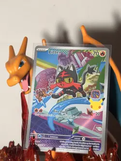 Pokemon TCG First partner illustration gen 7 Litten Popplio Rowlet Promo - Image 1
