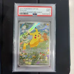 Pokemon 2024 SVP en Pikachu #088 Paldea Adventure Chest Promo PSA 9 Mint - Image 1