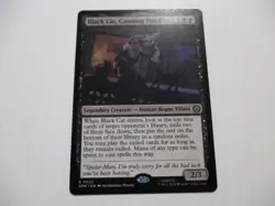 Magic the Gathering Spider-Man MTG Black Cat Cunning Thief Card #0052 - Image 1