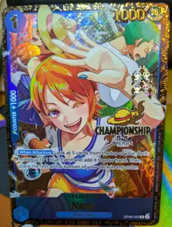 One Piece TCG Nami (Championship 2025 Regionals Top 64 Prize Card) OP09-50 ENG - Image 1