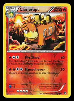 Camerupt 22/149 Reverse Holo Rare Boundaries Crossed Pokemon Card - Image 1