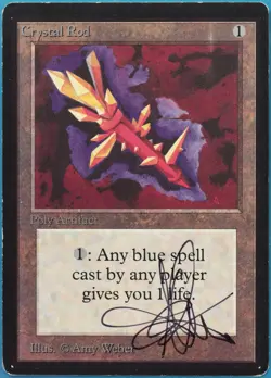 Crystal Rod Beta PLD Artifact Uncommon SIGNED MAGIC CARD (ID# 518274) ABUGames - Image 1