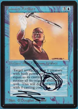Animate Artifact Beta NM ARTIST ALTERED SIGNED MAGIC CARD (414897) ABUGames - Image 1