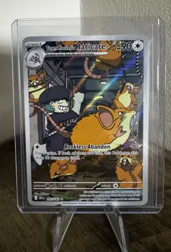 Pokemon TCG Team Rocket's Raticate 202/182 Illustration Rare Destined Rivals NM - Image 1