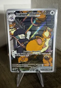 Pokemon TCG Team Rocket's Raticate 202/182 Illustration Rare Destined Rivals NM - Image 4