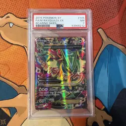 2015 Pokemon XY Roaring Skies Full Art M Rayquaza EX #105 PSA 7 - Image 1