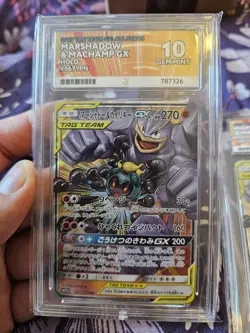 Pokemon Japanese Tag Team GX Slab Bundle ACE 10 9 Marshadow Machamp Lucario GX - Image 1