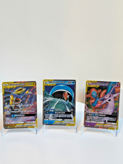 Chinese Pokemon Tag Team GX card Bundle Magikarp 005, Garchomp 112, Espeon 035 - Image 1