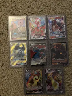 Pokemon V Vmax & GX Holo Full Art Bundle Entei Scizor Togepi Cleffa Tag Team - Image 3