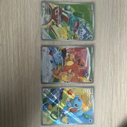 Pokemon TCG First Partner Illustration Collection Set of 3 Kanto Region Starters - Image 1