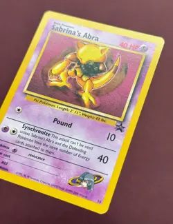 Pokemon 2000 Black Star Promo #19 Sabrina's Abra, Wizards TCG Vintage English NM - Image 2