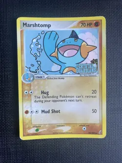 Pokemon TCG Crystal Guardians Marshtomp 38/100 Reverse Holo Stamped LP - Image 1