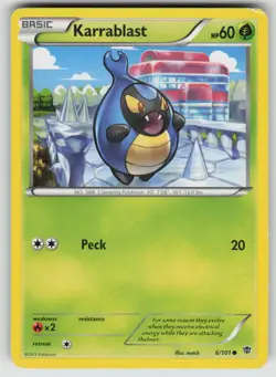 Karrablast 6/101 Common Plasma Blast Pokemon Heavily Played - Image 1