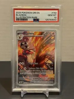 Pokemon TCG Blaziken Holo Card 192/182 Sv10: Destined Rivals PSA 10 - Image 1