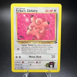 Erika's Clefairy 40/132 – Gym Challenge Unlimited Vintage WOTC Pokemon Card NM - Image 1