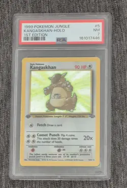 1999 Pokemon Jungle 1st Edition Kangaskhan Holo #5 PSA 7 First Brand New Cert - Image 1