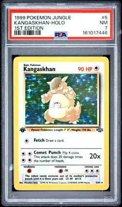 1999 Pokemon Jungle 1st Edition Kangaskhan Holo #5 PSA 7 First Brand New Cert - Image 3