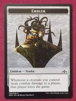 Magic The Gathering GUILDS OF RAVNICA VRASKA EMBLEM token card MTG - Image 1