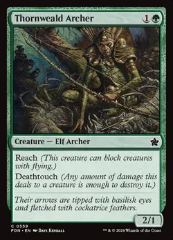 [MTG] Thornweald Archer (0559) (FDN) LP-HP - Image 1