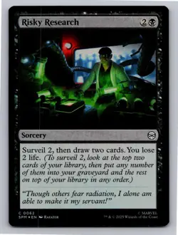Risky Research 62 Common Marvel's Spider-Man Magic: The Gathering Foil Near Mint - Image 1