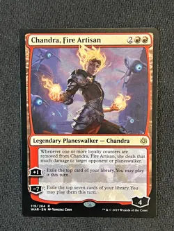 MTG Magic the Gathering Rare Chandra, Fire Artisan War of the Spark 119/264 - Image 1