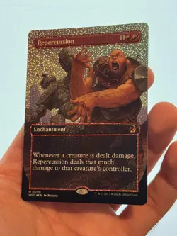 1X CONFETTI FOIL Repercussion BORDERLESS ANIME MINT MTG Magic WOE Eldraine EDH - Image 2