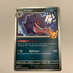 Pokemon TCG Gengar Cosmos Holo 057/091 Stage 2 130 HP Trick or Trade 2024 Gem 💎 - Image 1