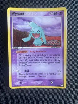 WYNAUT 70/108 Reverse Holo Stamped pokemon card EX POWER KEEPERS 2007 LP - Image 1