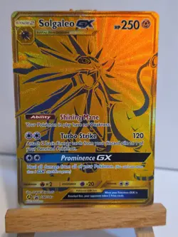 Solgaleon Gx SM104a Hidden Fates Full Art Shiny Gold Black Star Promo - Image 1