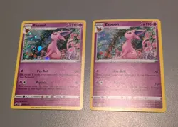 2-Pokemon Espeon-Cosmos-SWSH174 Black Star Promo-Holo-2 Card Lot-Super Nice - Image 1