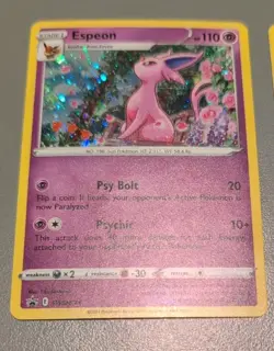 2-Pokemon Espeon-Cosmos-SWSH174 Black Star Promo-Holo-2 Card Lot-Super Nice - Image 3