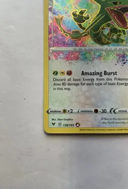 Pokemon TCG Rayquaza Vivid Voltage 138/185 Amazing Rare Holo English 2020 - Image 3