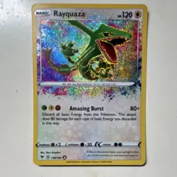 Nintendo Pokemon TCG Rayquaza 138/185 Amazing Rare Holo Vivid Voltage 2020 - Image 1