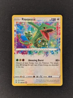 Pokemon TCG Rayquaza 138/185 Amazing Rare Vivid Voltage - Image 1