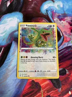 Pokemon TCG Rayquaza 138/185 Amazing Rare Vivid Voltage - Image 1