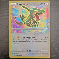 Pokemon TCG Rayquaza Amazing Rare 138/185 Swsh04 Vivid Voltage Holo 2020 - Image 1