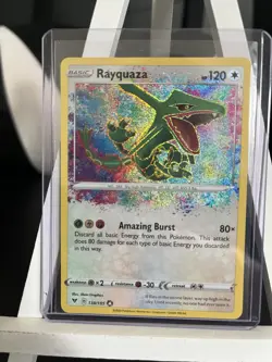 Pokemon TCG Rayquaza Holo Card Vivid Voltage 138/185 Amazing Rare - Image 1