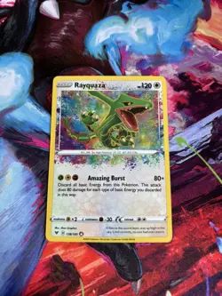 Pokemon TCG Rayquaza 138/185 Amazing Rare Vivid Voltage - Image 1