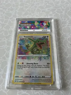 Pokemon TCG Rayquaza Card Vivid Voltage 138/185 Amazing Rare Ace Graded 9 - Image 1
