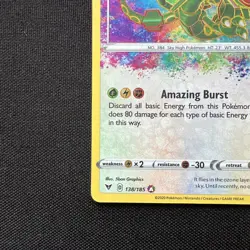 Pokemon TCG Rayquaza 138/185 Vivid Voltage Amazing Rare Holo English 2020 - Image 4