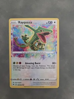 Pokemon TCG Rayquaza Vivid Voltage Holo Card 138/185 Amazing Art Rare - Image 1