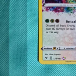 Pokemon TCG Rayquaza Vivid Voltage 138/185 Holo Amazing Rare - Image 4