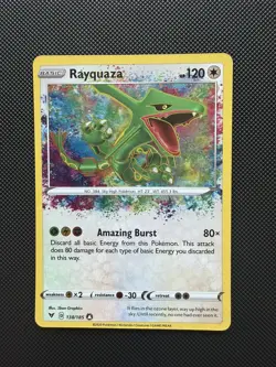 Pokemon TCG Rayquaza Vivid Voltage 138/185 Holo Amazing Rare - Image 1